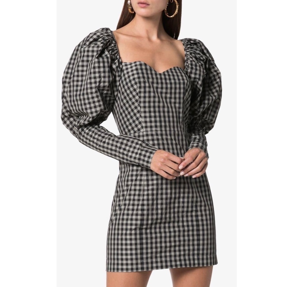 ROTATE BIRGER CHRISTENSEN Gingham shell mini dress